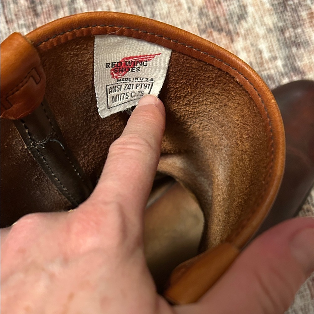 Vintage Red Wing Shoes Brown Pecos Cowboy Boots - Picture 9 of 13